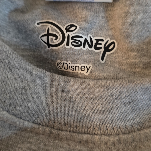 Disney Minnie Mouse Gray Cozy Lounge Wear Sweatshirt Size L - Picture 3 of 4